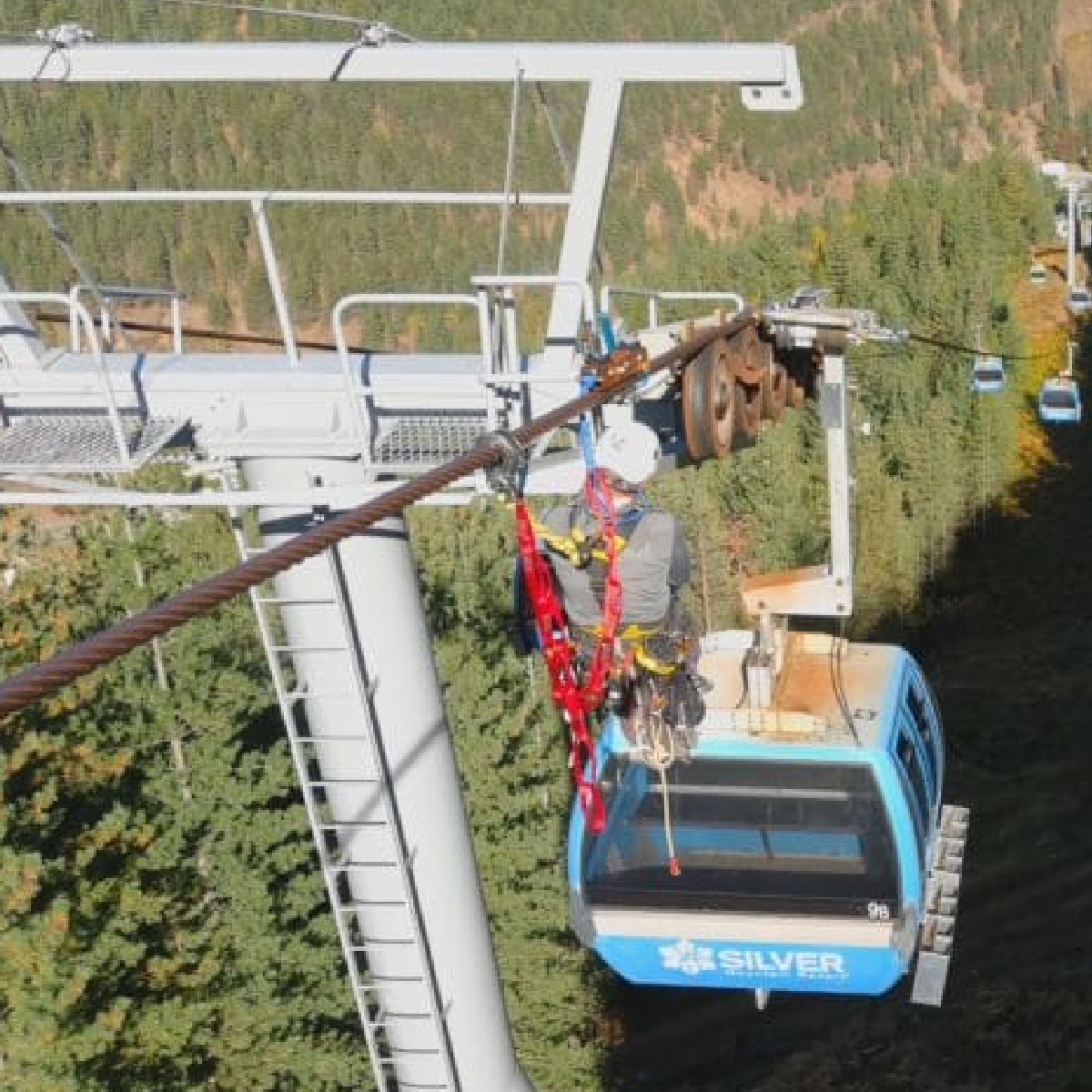 Aerial imagery of rescue training Cascade Rescue Company